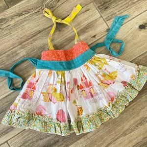 Unbranded Girls 5T Princess Rapunzel Fairy Halter Twirl Ruffle Top